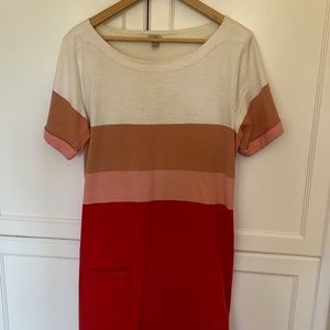 J Crew color block shift dress
